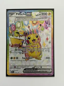 Pokemon - Pikachu ex 219/191 Sv08: Surging Sparks Ultra Rare Holo - Image 1