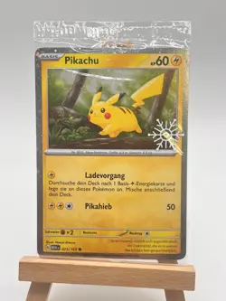 Pokemon Pikachu 025/165 Holiday Stamp Special Delivery Snowflake Sealed-DE - Image 1