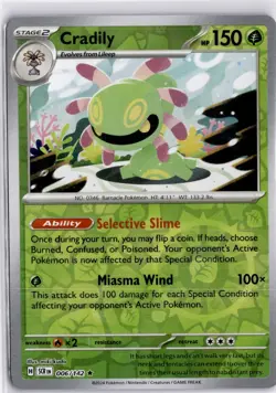 Cradily 006/142 Reverse Holo Stellar Crown Pokemon Trading Card TCG - Image 3