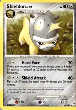 Shieldon 63/123 Mysterious Treasures Pokemon Card TCG - Image 1