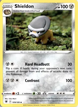 Shieldon 109/189 SWSH10: Astral Radiance Pokemon Card TCG - Image 1