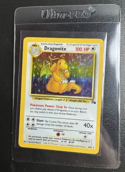 Pokemon Dragonite NEAR MINT 4/62 Fossil Holo Rare Unlimited English 1999 - Image 1