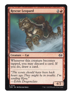 MTG-Rescue Leopard -Tarkir: Dragonstorm-116-Near Mint-NonFoil - Image 1
