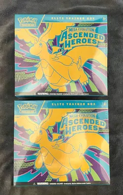 2x Ascended Heroes ETB Sealed Pokemon Elite Trainer Box Bundle of 2 ETBs - Image 1
