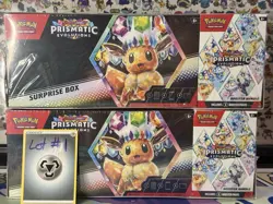 LOT OF 2: Pokemon Prismatic Evolutions Surprise Box + Booster Bundle Sams Club - Image 1