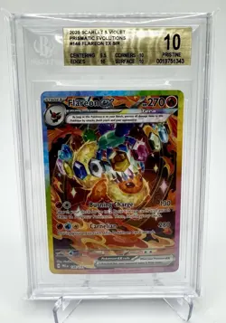 2025 POKEMON PRE EN-PRISMATIC EVOLUTIONS #146 FLAREON EX BGS 10 PRISTINE - Image 1