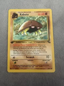 Pokemon TCG - Kabuto 50/62 Fossil Common 1st Edition WOTC 1999 - NM - Image 1
