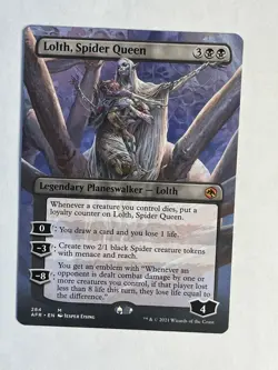 MTG - AFR - Lolth, Spider Queen - Borderless - 284 - NM - Image 1