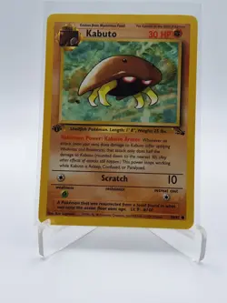 KABUTO 1999 WOTC Pokemon "FOSSIL" #50/62 "1st edition" VINTAGE ORIGINAL LP - Image 1