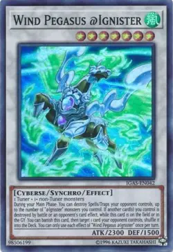 Yugioh! Wind Pegasus @Ignister - IGAS-EN042 - Super Rare - Unlimited Edition Nea - Image 1
