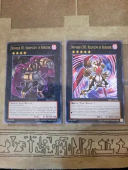 YUGIOH NUMBER 80: RHAPSODY IN BERSERK + NUMBER C80: REQUIEM IN BERSERK PRIO RARE - Image 1