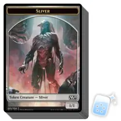 10 pcs SLIVER TOKEN(1/14) 2015 Core Set M15 Magic MTG MINT CARD - Image 1