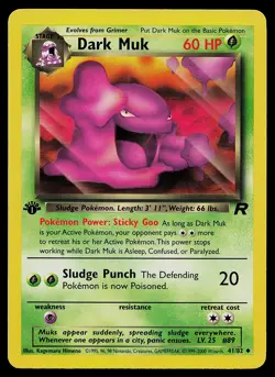 Pokemon Card - Dark Muk 1st Edition Team Rocket 41/82 Uncommon - Image 1