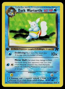 Pokemon Card - Dark Wartortle Team Rocket 46/82 Uncommon 1st Edition - Image 1