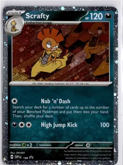 Scrafty Cosmos Holo Promo SV Scarlet & Violet Promo Cards 188 Trading Card TCG - Image 1