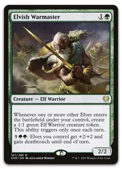 Elvish Warmaster #167 (NM) Kaldheim KHM Magic MTG - Image 1