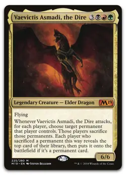 Vaevictis Asmadi, the Dire #225 (NM) Core Set 2019 M19 Magic MTG - Image 1