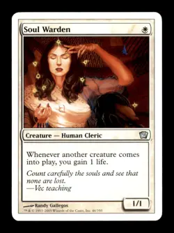 Soul Warden 9th Edition Light Play MTG Magic the Gathering - Image 1