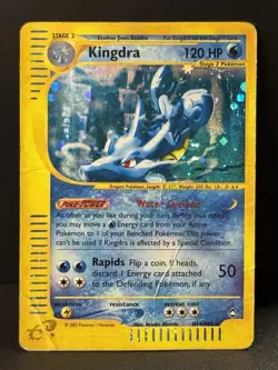 Kingdra H14/H32 Holo Rare Aquapolis DAMAGED - Pokemon TCG - 🌀Half Swirl - Image 1