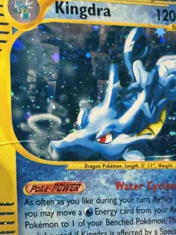 Kingdra H14/H32 Holo Rare Aquapolis DAMAGED - Pokemon TCG - 🌀Half Swirl - Image 2