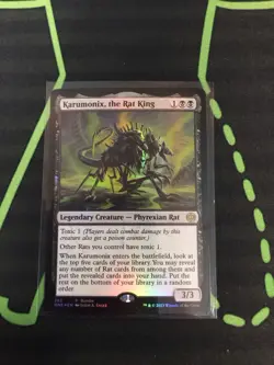 MTG Magic The Gathering Karumonix, The Rat King Foil Promo Black Commander - Image 1