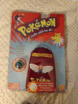 Vintage Pokemon Purple Pouch Bag W/10 Marbles Butterfree Pidgey New #12 - Image 1