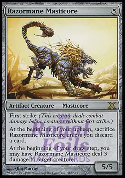 Razormane Masticore 1x FOIL MTG 10th X Tenth Edition Core Set Rare NM artifact - Image 1