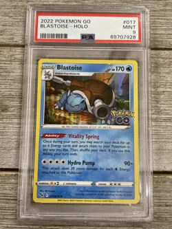 Graded PSA 9 2022 Pokemon Go - Blastoise - Holo - Image 1