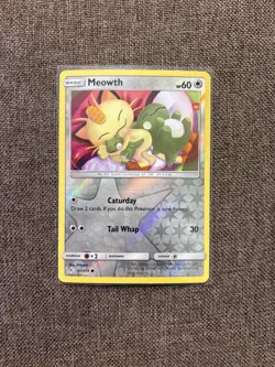 Pokemon Meowth Reverse Holo SM-Unbroken Bonds 147/214 Common HP 60 - Image 1