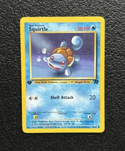 Pokemon TCG - 1st Edition Squirtle 68/82 - Vintage Rare! Team Rocket *NM/LP - Image 1