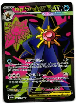 Mega Starmie ex 102/088 - 🌊 Perfect Order Ultra Rare Pokemon TCG 🖤 - M/LP - Image 1