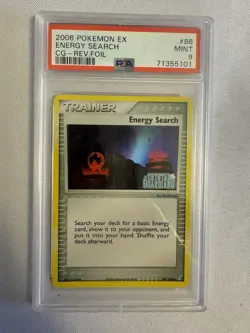 2006 Pokemon Energy Search Reverse Holo EX Crystal Guardians 86/100 PSA 9 Mint! - Image 1