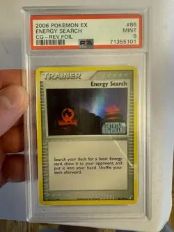 2006 Pokemon Energy Search Reverse Holo EX Crystal Guardians 86/100 PSA 9 Mint! - Image 2