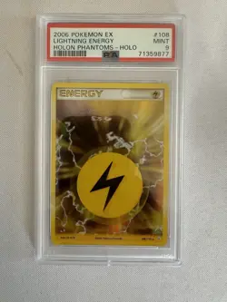 2006 Pokemon Lightning Energy Holo Rare EX Holon Phantoms 108/110 - PSA 9 Mint! - Image 3
