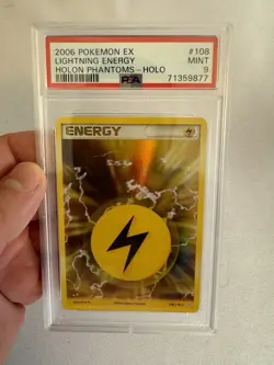 2006 Pokemon Lightning Energy Holo Rare EX Holon Phantoms 108/110 - PSA 9 Mint! - Image 4