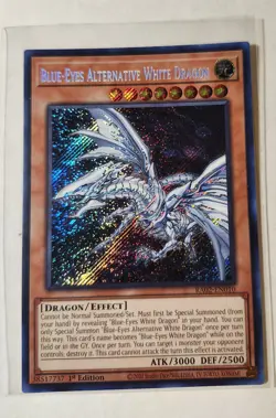 BLUE-EYES ALTERNATIVE WHITE DRAGON * 1ST EDITION SECRET RARE RA02-EN010 YUGIOH! - Image 1