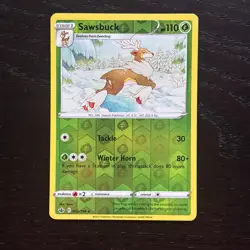 Sawsbuck 012/198 Pokemon Chilling Reign Sword & Shield Reverse Holo Rare NM - Image 1