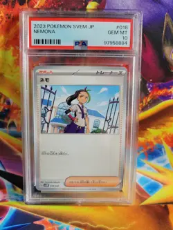 Pokemon Nemona Japanese Starter Set SVEM #018 Graded Card PSA 10 - Image 1