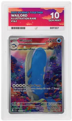 ACE 10 Wailord IR Journey Together 162/159 Ace Label Graded Card - Image 1
