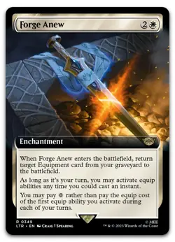 Forge Anew (Extended Art) #349 (NM) Lord of the Rings LTR Magic MTG - Image 1