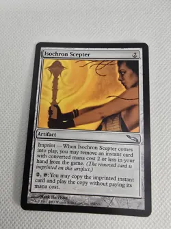 Wizards Isochron Scepter Mirrodin Artifact Colorless Uncommon Mark Harrison MTG - Image 1