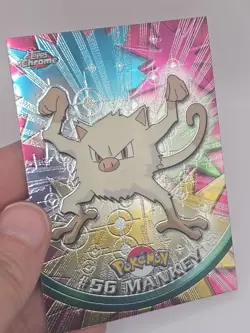 Pokemon Card - 2000 Topps Chrome Series 1 Mankey #56 Holo Foil - Image 2