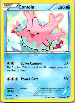 Corsola 29/122 - XY - BREAKpoint Pokemon Common LP - Image 1