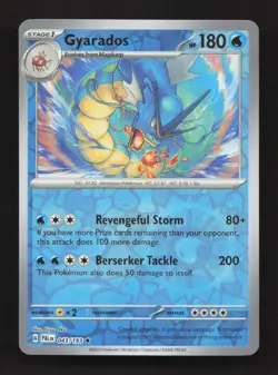 Gyarados 043/193 Rare Paldea Evolved Pokemon Reverse Holo Near Mint - Image 1