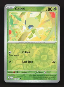 Celebi 4/142 Uncommon Stellar Crown Pokemon Reverse Holo Near Mint - Image 1