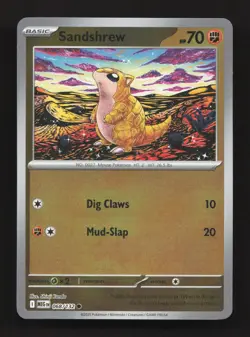 Sandshrew 068/132 Common Mega Evolution Pokemon Reverse Holo Near Mint - Image 1