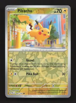 Pikachu 062/193 Common Paldea Evolved Pokemon Reverse Holo Near Mint - Image 1