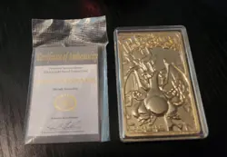 SET of 23K GOLD Plated Vintage Pokemon Trading Cards in Pokeballs (1999) - Image 1