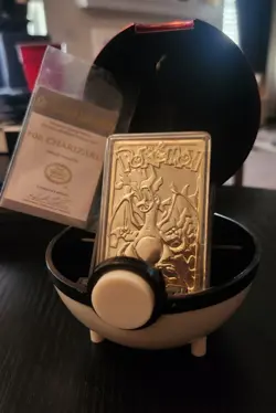 SET of 23K GOLD Plated Vintage Pokemon Trading Cards in Pokeballs (1999) - Image 4