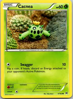 Cacnea 4/162 - XY - BREAKthrough Common Pokemon TCG LP - Image 1